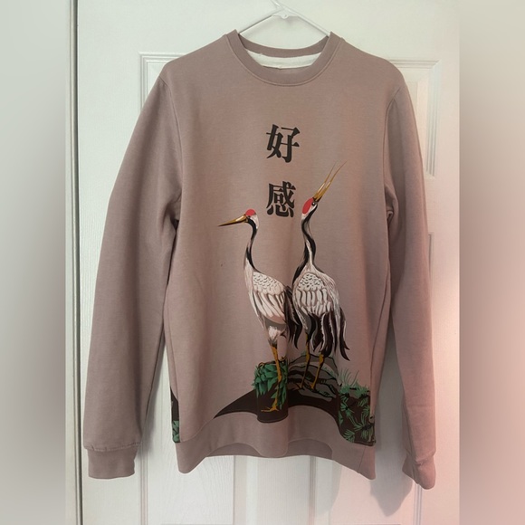 Blind Rooster Pink Asian Inspired “Good Vibes” Sweatshirt Men’s Medium - Picture 1 of 4